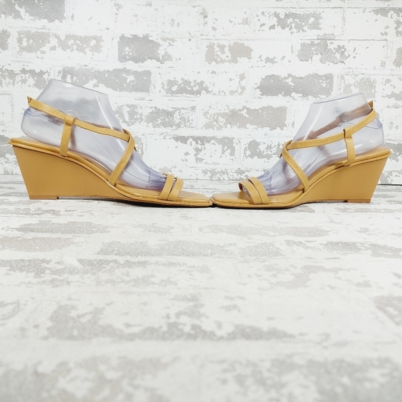 New Caslon Paola Tan Leather Wedge Heel Sandals T19 - Picture 7 of 12